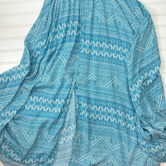 Powder blue button front maxi dress - Picture 10 of 13